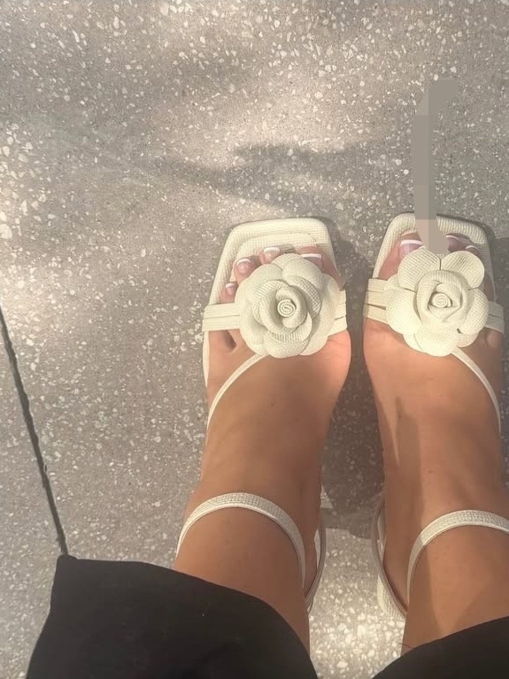 Aldo Cream Floral Strap Sandals